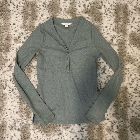 Athleta Tops - Athleta long sleeve ribbed Henley